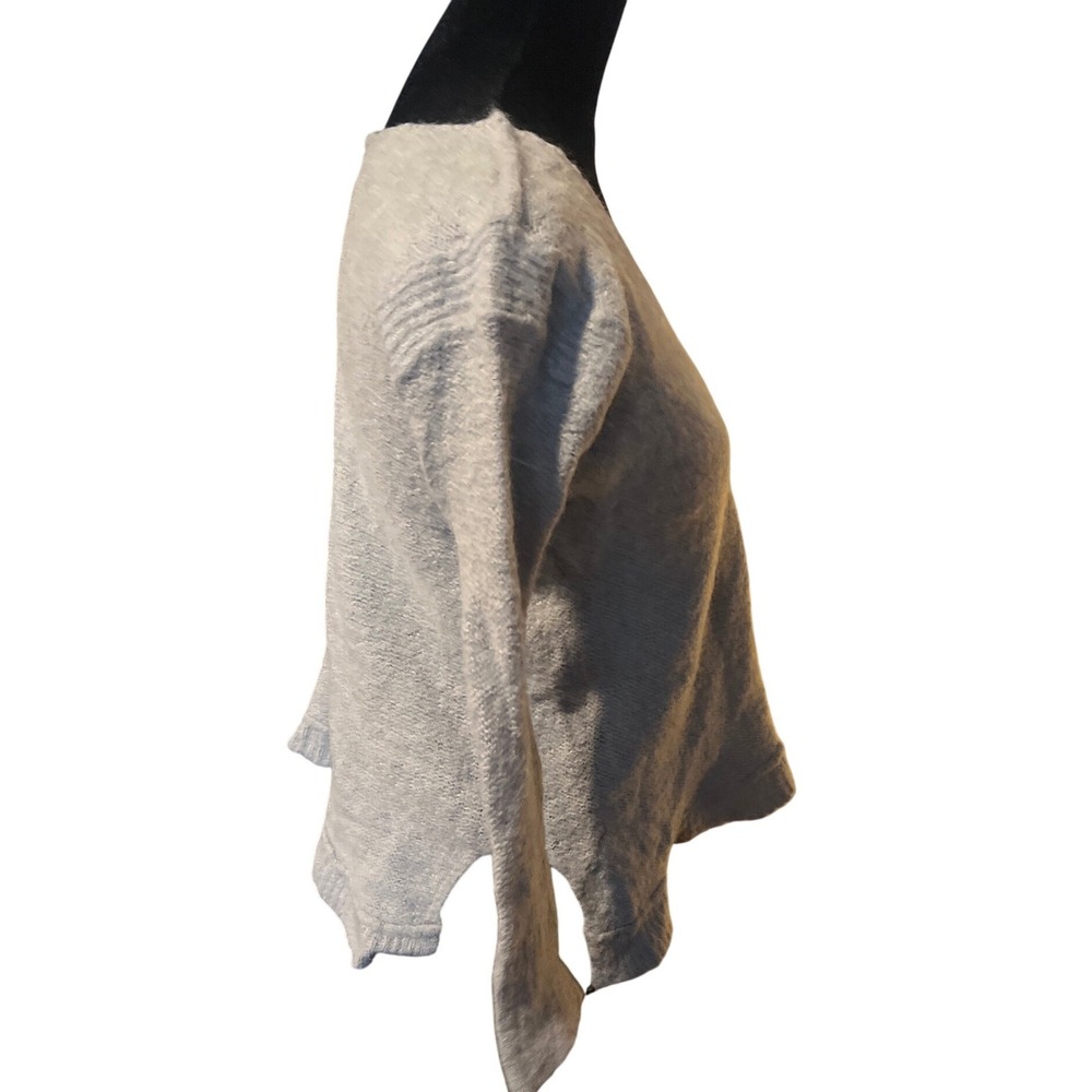 Free People Light Grey Alpaca Blend V Neck Long Sleeve Sweater XS - Picture 6 of 8